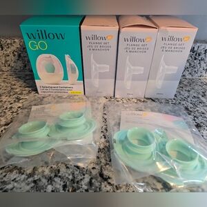 Brand New Willow Go Flanges, Splashguard Containers, And 5 Oz Containers